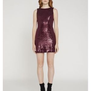 ALICE + OLIVIA KAMRYN SEQUIN TWO WAY MINI DRESS